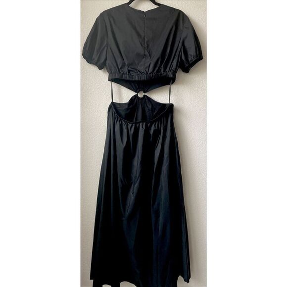 New Staud Calypso Black Cut Out Short Sleeve Maxi Dress Size Large - Picture 6 of 6
